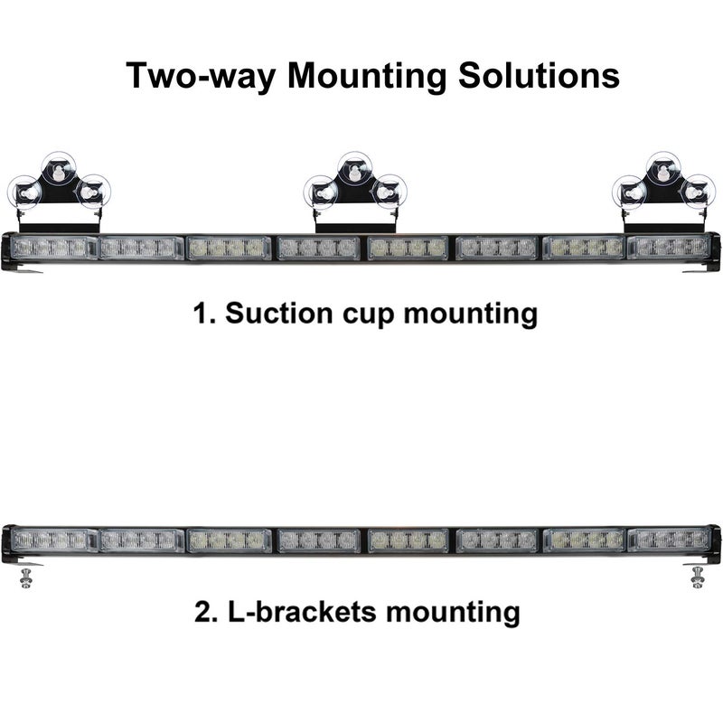 ASPL 36" 32LED Traffic Advisor Light Bar Warning Emergency Strobe Light Bar Directional Flashing Emergency Caution Lighting Led Safety Lights with 16 ft Straight Cord (Red/White) - Image 5